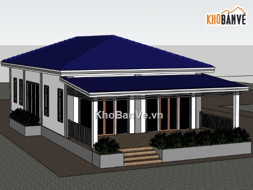 nhà cấp 4,nhà cấp 4 sketchup,sketchup nhà cấp 4,su nhà cấp 4