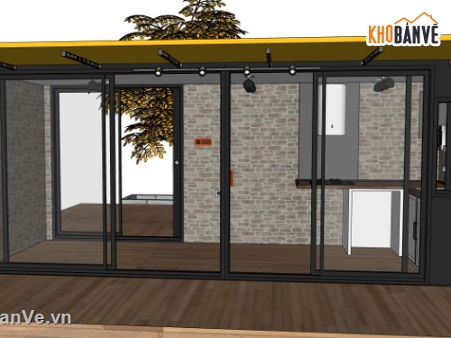 mẫu container,file 3d nhà container,mẫu nhà container,file sketchup nhà container