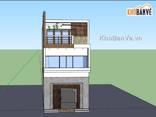 Nhà phố 2 tầng,Model su nhà phố 2 tầng,file su nhà phố 2 tầng