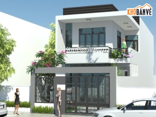 kiến trúc 2  tầng,nhà phố 6x18m,thiết kế nhà phố 2 tầng,nhà phố đẹp 2 tầng,bản vẽ nhà phố 2 tầng