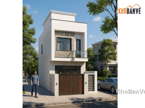 Bản vẽ nhà ống đẹp,Bản vẽ nhà phố đẹp,Bản vẽ nhà góc phố