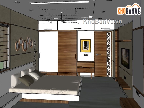 file su phòng ngủ,file sketchup phòng ngủ,model su phòng ngủ