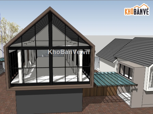 su nhà hàng,sketchup nhà hàng,model su nhà hàng