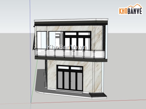 nhà phố 2 mặt tiền,kiến trúc nhà phố 2 tầng,bản vẽ nhà phố 2 tầng,mẫu nhà phố 2 tầng