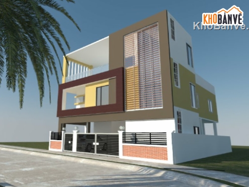 biệt thự 3 tầng,su biệt thự,sketchup biệt thự,su biệt thự 3 tầng,sketchup biệt thự 3 tầng