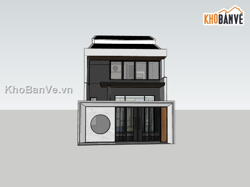 su nhà phố,sketchup nhà phố,su nhà phố 2 tầng