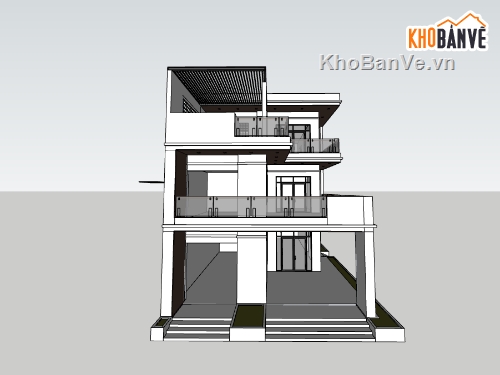 biệt thự 3 tầng,su biệt thự,sketchup biệt thự,su biệt thự 3 tầng,sketchup biệt thự 3 tầng