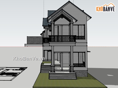 biệt thự 2 tầng,biệt thự sketchup,sketchup biệt thự,su biệt thự 2 tầng,sketchup biệt thự 2 tầng