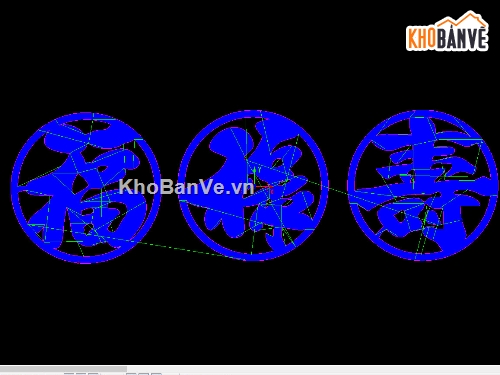 Chữ Phúc Lộc Thọ,File chữ Phúc Lộc Thọ,File dxf chữ Phúc Lộc Thọ,Phúc Lộc Thọ CNC