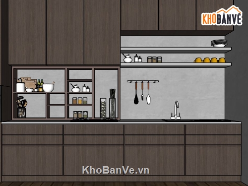 sketchup tủ bếp,file sketchup tủ bếp cực đẹp,model sketchup tủ bếp,file sketchup tủ bếp,su nội thất