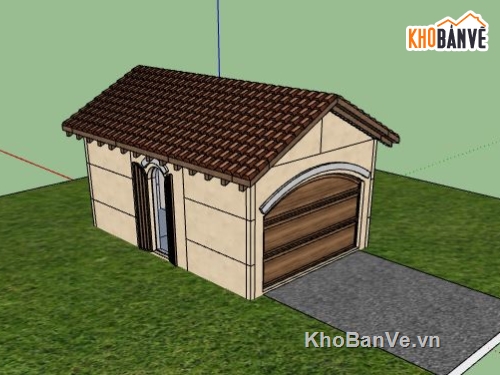 Nhà cấp 4,model su nhà cấp 4,file sketchup nhà cấp 4,nhà cấp 4 file su,sketchup nhà cấp 4