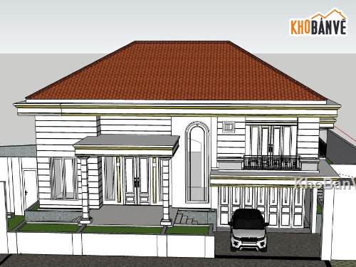 Biệt thự 2 tầng,model su biệt thự 2 tầng,file su biệt thự 2 tầng,file sketchup biệt thự 2 tầng,biệt thự 2 tầng file su