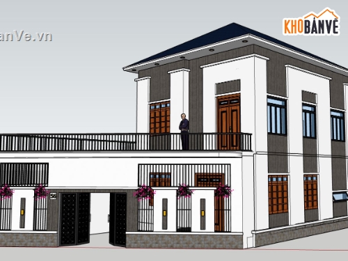 file sketchup dựng biệt thự 2 tầng,biệt thự dựng file sketchup,model su biệt thự 2 tầng,phối cảnh biệt thự 2 tầng,file sketchup biệt thự 2 tầng