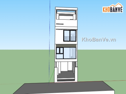 nhà phố 4 tầng,File su nhà phố 4 tầng,model sketchup nhà phố 4 tầng,model su nhà phố 4 tầng