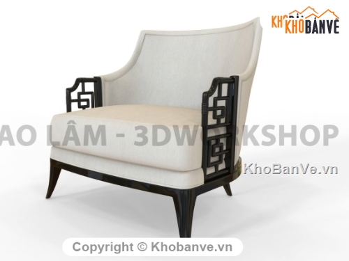 Ghế Sofa,model file 3ds max,Ghế sofa Elan Lounge Chair