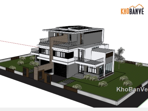 File sketchup biệt thự 2 tầng,model sketchup biệt thự 2 tầng,sketchup biệt thự 2 tầng,3d sketchup biệt thự 2 tầng