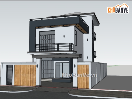 Sketchup nhà phố 2 tầng,model su nhà phố 2 tầng,model sketchup nhà phố 2 tầng,file sketchup nhà phố 2 tầng