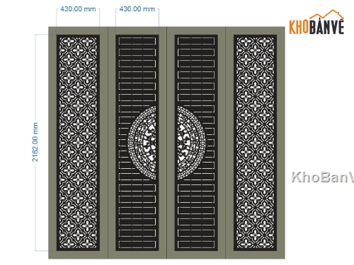 cổng 4 cánh,file cnc cổng 4 cánh,mẫu cnc cổng 4 cánh