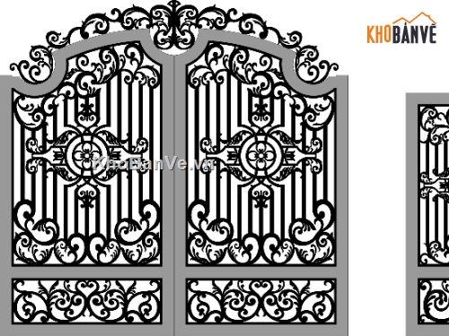 File cổng 2 cánh cnc,cn cổng 2 cánh,cổng phụ