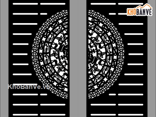 cổng trống đồng cnc,File cổng 2 cánh cnc,2d cổng trống đồng