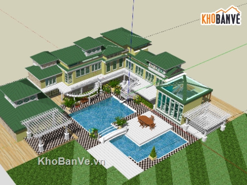 file sketchup nghỉ dưỡng,model su nghỉ dưỡng,model 3d nghỉ dưỡng,file su nghỉ dưỡng