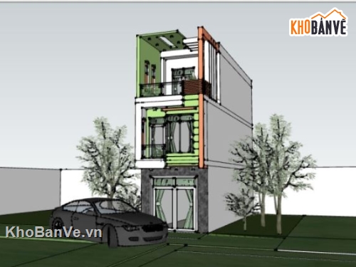 model nhà phố,nhà phố 3 tầng,nhà phố