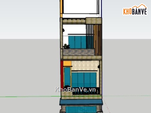 nhà phố 4 tầng,nhà 4 tầng,model nhà phố