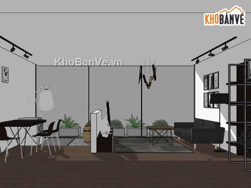 phòng khách,File sketchup phòng khách đẹp,sketchup phòng khách