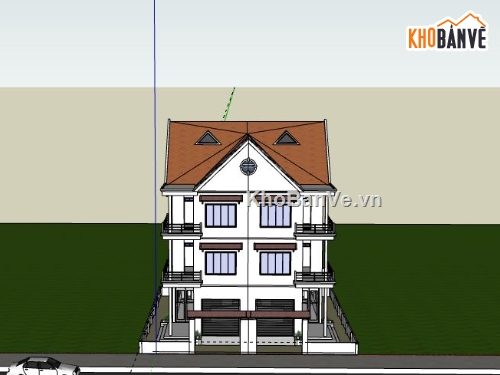 biệt thự 3 tầng,model su biệt thự 3 tầng,biệt thự 3 tầng file su