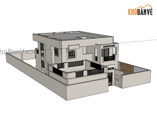 Biệt thự 2 tầng,model su biệt thự 2 tầng,biệt thự 2 tầng file su