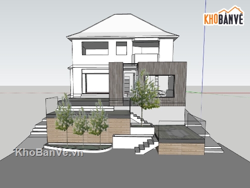 su nhà phố,sketchup nhà phố,su nhà phố 2 tầng,nhà phố 2 tầng