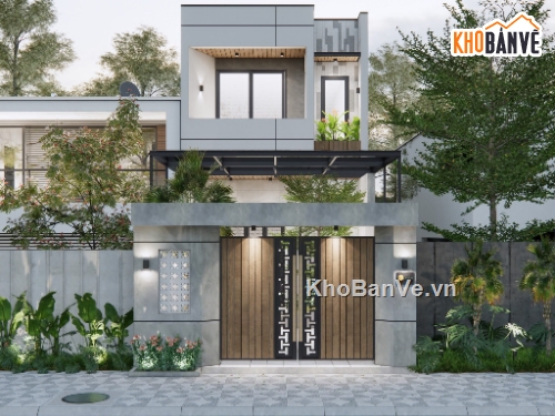 su nhà phố,sketchup nhà phố,nhà phố 2 tầng