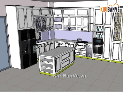 nội thất phòng bếp,Model nội thất,Model su phòng bếp,phòng bếp
