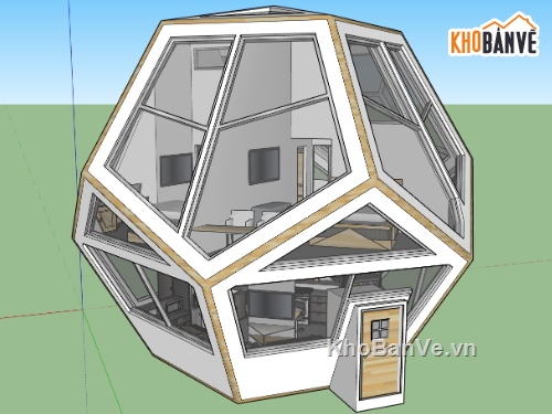 sketchup nhà rubik,file 3d  nhà rubik,model su  nhà rubik,file su  nhà rubik