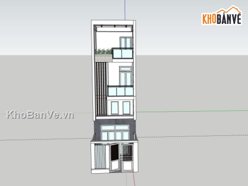 nhà phố 3 tầng,file su nhà phố 3 tầng,nhà phố 3 tầng sketchup,nhà phố hiện đại