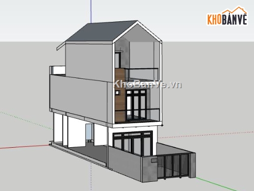 Nhà phố 3 tầng,model su nhà phố 3 tầng,nhà phố 3 tầng file su