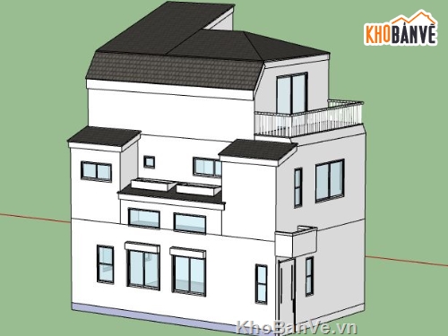 su nhà phố 3 tầng,model su nhà phố 3 tầng,su nhà phố