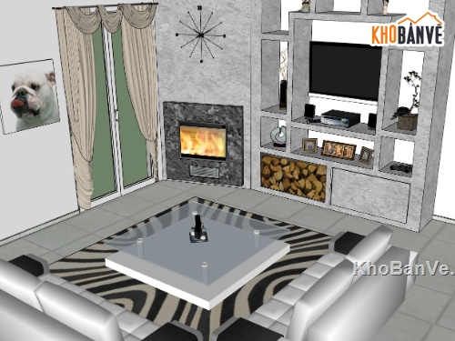 nội thất phòng khách,model su phòng khách,mẫu su nội thất phòng khách,thiết kế 3d phòng khách