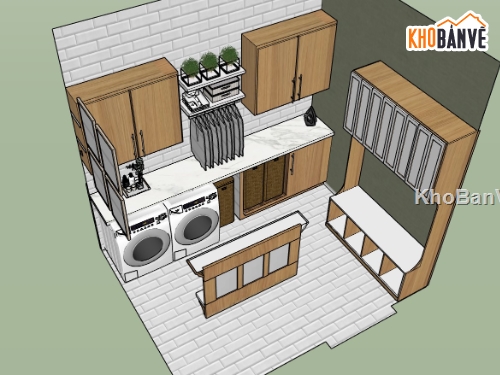 phòng bếp,su phòng bếp,sketchup phòng bếp