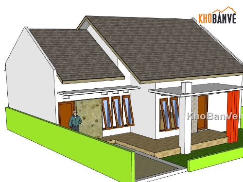 Biệt thự 1 tầng,model su biệt thự 1 tầng,biệt thự 1 tầng file su,sketchup biệt thự 1 tầng,biệt thự 1 tầng file sketchup