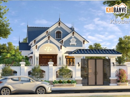 biệt thự 1 tầng,mái thái 1 tầng,biệt thự mái thái 1 tầng
