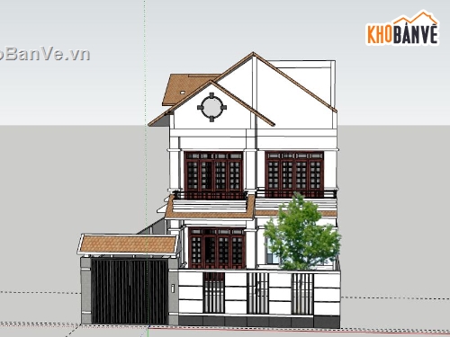 Biệt thự 2 tầng,model su biệt thự 2 tầng,file su biệt thự 2 tầng