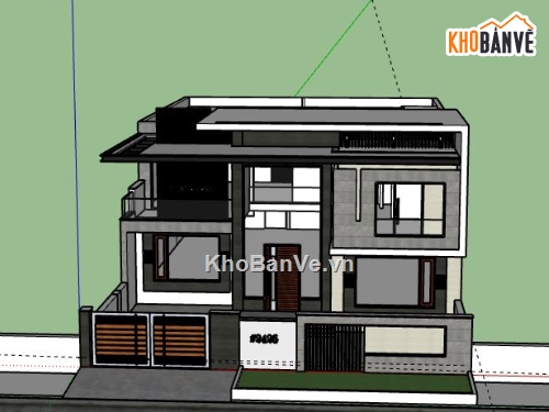 Biệt thự 2 tầng,model su biệt thự 2 tầng,file su biệt thự 2 tầng,biệt thự 2 tầng sketchup,sketchup biệt thự 2 tầng