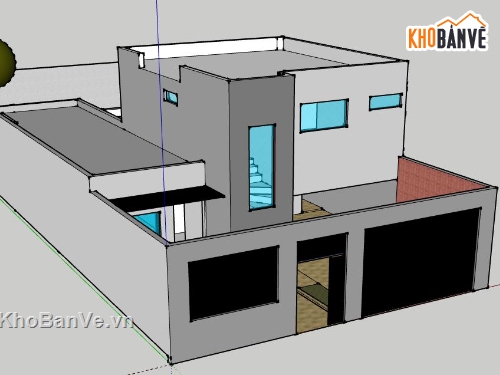 Biệt thự 2 tầng,model su biệt thự 2 tầng,biệt thự 2 tầng file su