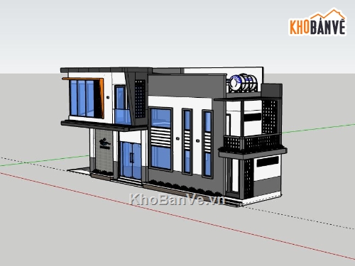 Biệt thự 2 tầng,model su biệt thự 2 tầng,file su biệt thự 2 tầng