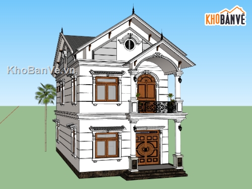 Biệt thự,su biệt thự,sketchup biệt thự