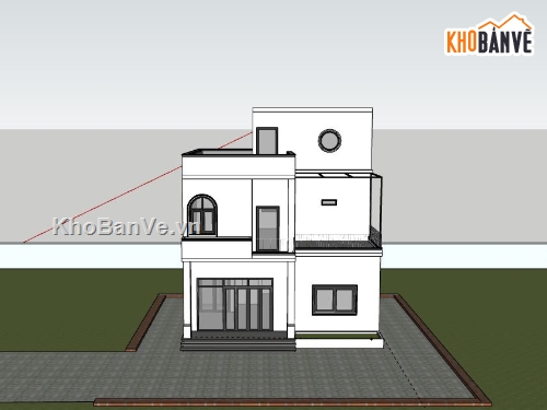 biệt thự 2 tầng,biệt thự,model biệt thự