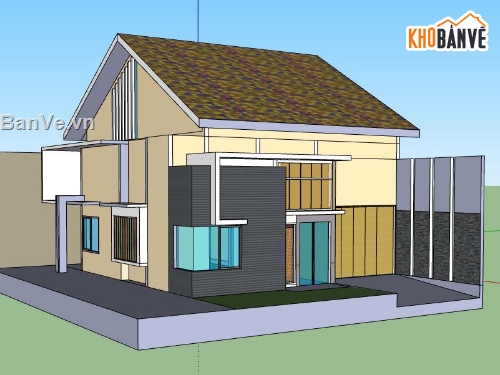 sketchup biệt thự,model su biệt thự,su biệt thự