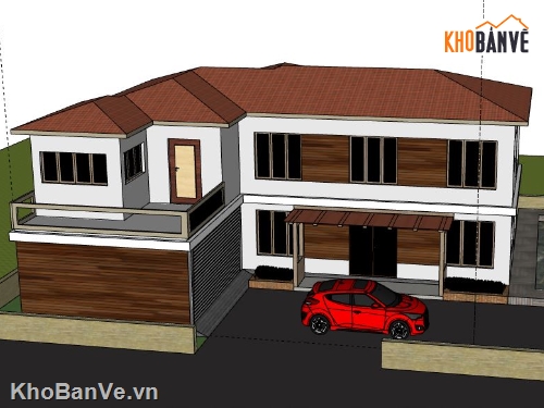 Biệt thự 2 tầng,model su biệt thự 2 tầng,sketchup biệt thự 2 tầng,biệt thự 2 tầng,file su biệt thự 2 tầng