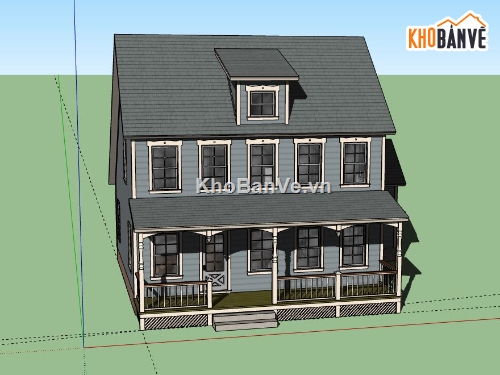 Biệt thự 2 tầng,model su biệt thự 2 tầng,biệt thự 2 tầng file su,sketchup biệt thự 2 tầng,biệt thự 2 tầng sketchup